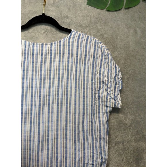 šUNIVERSAL THREAD 100% Rayon Women Tie Waist Blouse Summer Striped S(4-6) - Picture 11 of 12